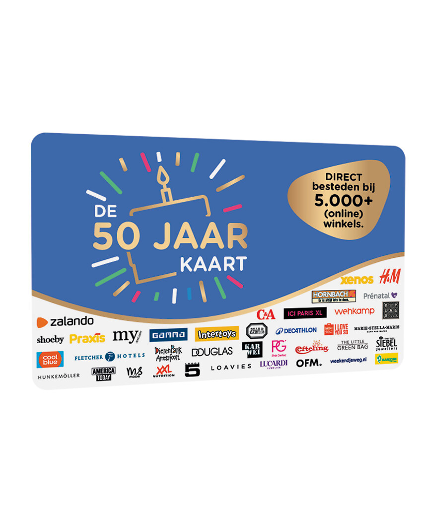 DE Cadeaukaart 50 Jaar
