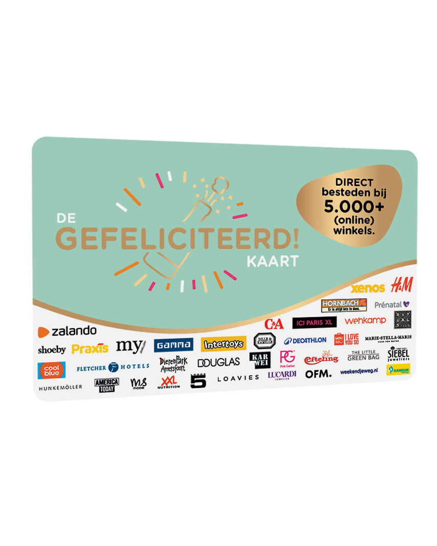 DE Cadeaukaart Gefeliciteerd