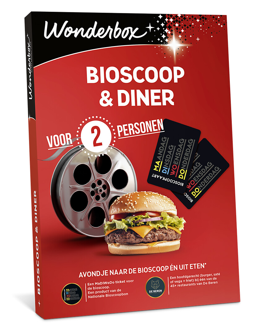 Diner & bioscoop voor 2 personen